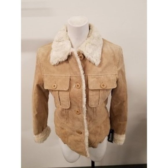 Wilson Maxima suede fur lined coat size S - Picture 1 of 4